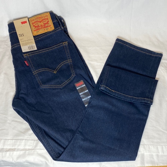 Levi's 511 Men's Dark Blue Slim Fit Jeans - W32 L30 - New with Tags - Picture 8 of 10